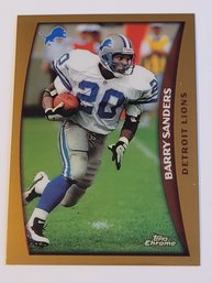 1998 Topps Chrome Barry Sanders Football Card Lions