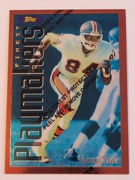 1996 Topps Finest Playmakers Bronze Shannon Sharpe Football Card Broncos