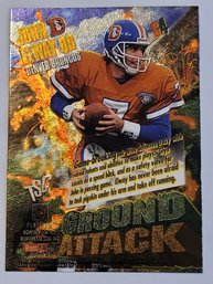 1995 Topps Stadium Club John Elway / Glyn Milburn Ground Attack Insert Football Card Broncos