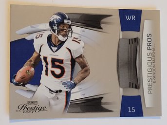 2009 Panini Playoff Prestige #'d /1000 Brandon Marshall Prestigious Pros Insert Football Card Broncos