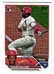 2023 Topps Update Jordan Walker Rookie Debut Baseball Card Cardinals