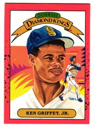 1990 Donruss Ken Griffey Jr. Diamond Kings Baseball Card Mariners