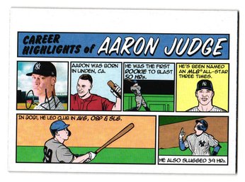 2022 Topps Heritage Aaron Judge Comics Career Highlights Insert Baseball Card Yankees
