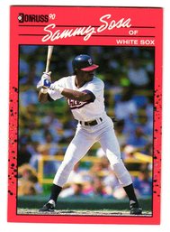 1990 Donruss Sammy Sosa Rookie Baseball Card White Sox