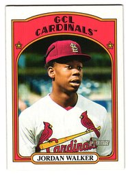 2021 Topps Heritage Minors Jordan Walker Prospect Baseball Card Cardinals