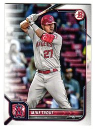 2022 Bowman Mike Trout Baseball Card Angels