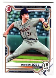 2021 Bowman Jackson Jobe 1st Bowman Prospect Baseball Card Tigers