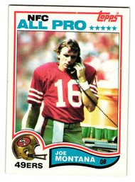 1982 Topps Joe Montana All Pro Football Card 49ers