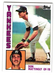 1984 Topps Don Mattingly Rookie Baseball Card Yankees