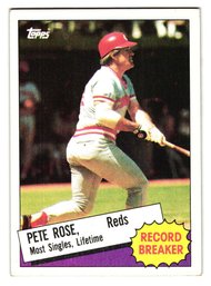 1985 Topps Pete Rose Record Breaker Baseball Card Reds