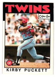 1986 O-Pee-Chee Kirby Puckett Baseball Card English / French Twins