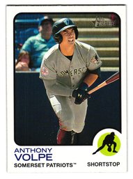 2022 Topps Heritage Minors Anthony Volpe Prospect Baseball Card Yankees