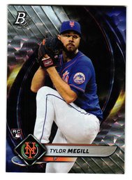 2022 Bowman Platinum Tylor MeGill Rookie Ice Foil Parallel Baseball Card Mets