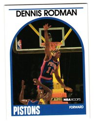 1989 NBA Hoops Dennis Rodman Basketball Card Pistons