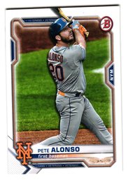2021 Bowman Pete Alonso Baseball Card Mets