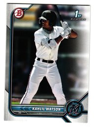 2022 Bowman Kahlil Watson 1st Bowman Prospect Baseball Card Marlins
