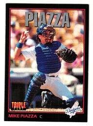 1993 Donruss Triple Play Mike Piazza Rookie Baseball Card Dodgers