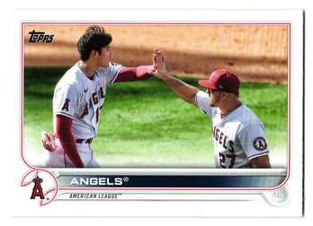 2022 Topps Angels Team Baseball Card Trout Ohtani