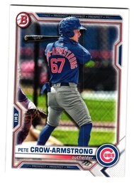 2021 Bowman Pete Crow-Armstrong Prospect Baseball Card Chicago Cubs