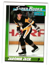 1991-92 O-Pee-Chee Jaromir Jagr Super Rookie Hockey Card Penguins