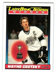 1991-92 O-Pee-Chee Wayne Gretzky Lady Bing Winner Hockey Card Kings