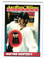 1991-92 O-Pee-Chee Wayne Gretzky Art Ross Winner Hockey Card Kings