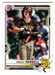 2021 Bowman Robert Hassell Prospect Baseball Card Padres