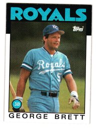 1986 Topps George Brett Baseball Card Royals