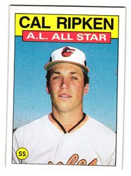 1986 Topps Cal Ripken Jr. All Star Baseball Card Orioles