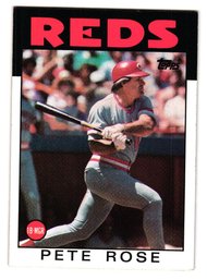 1986 Topps Pete Rose Baseball Card Reds
