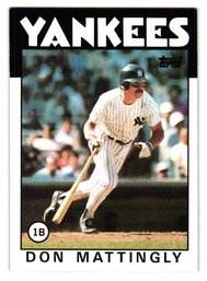 1986 Topps Don Mattingly Baseball Card Yankees