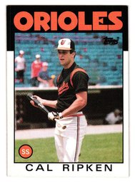 1986 Topps Cal Ripken Jr. Baseball Card Orioles
