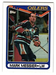 1990-91 Topps Mark Messier Hockey Card Oilers