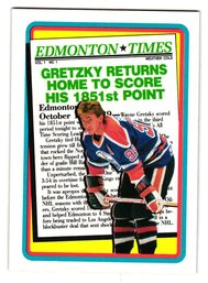 1990-91 Topps Wayne Gretzky Edmonton Times Hockey Card Oilers