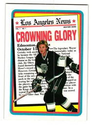 1990-91 Topps Wayne Gretzky Los Angeles News Hockey Card Kings