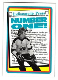 1990-91 Topps Wayne Gretzky Indianapolis Press Hockey Card Oilers