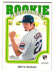 2022 Topps Heritage Seiya Suzuki Rookie Performers Insert Baseball Card Cubs