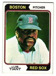1974 Topps Luis Tiant Baseball Card Red Sox