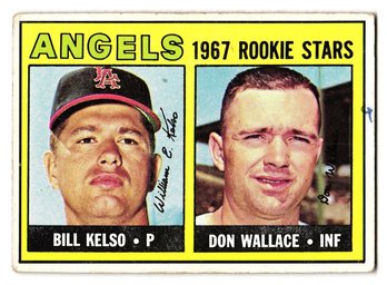 1967 Topps Angels Rookie Stars Baseball Card Bill Kelso / Don Wallace