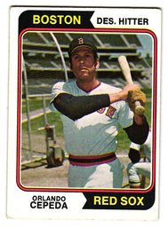 1974 Topps Orlando Cepeda Baseball Card Red Sox
