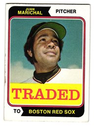 1974 Topps Traded Juan Marichal Baseball Card Red Sox