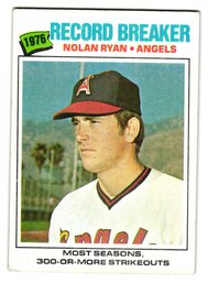 1977 Topps Nolan Ryan '76 Record Breaker Baseball Card Angels