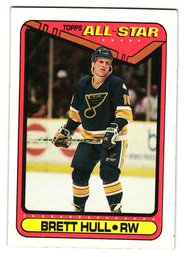1990-91 Topps Brett Hull All-Star Hockey Card Blues