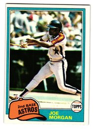 1981 Topps Joe Morgan Baseball Card Astros