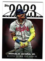2024 Topps Ronald Acuna Jr. '23 Greatest Hits Insert Baseball Card Braves