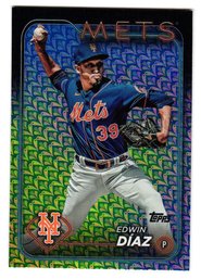 2024 Topps Edwin Diaz Holiday Foil Parallel Baseball Card Mets