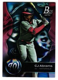 2023 Bowman Platinum CJ Abrams #'d /150 Parallel Baseball Card Nationals
