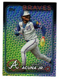 2024 Topps Ronald Acuna Jr. Holiday Foil Parallel Baseball Card Braves