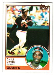 1983 Topps Chili Davis Rookie Baseball Card Giants