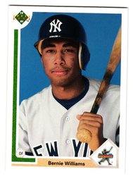 1990 Upper Deck Bernie Williams Rookie Baseball Card Yankees
